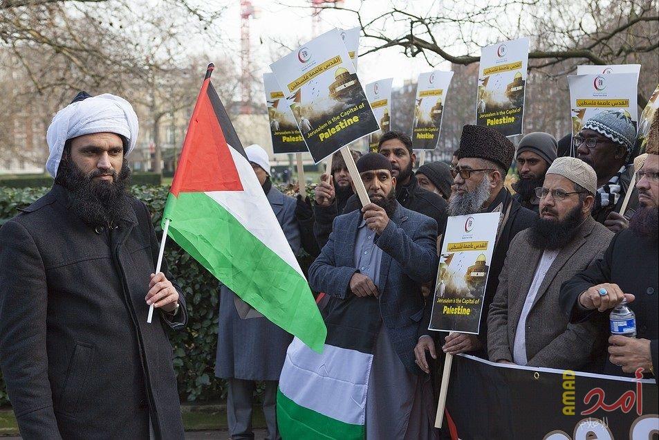 بالصور.. وقفة احتجاجية في لندن رفضاً لقرار ترامب