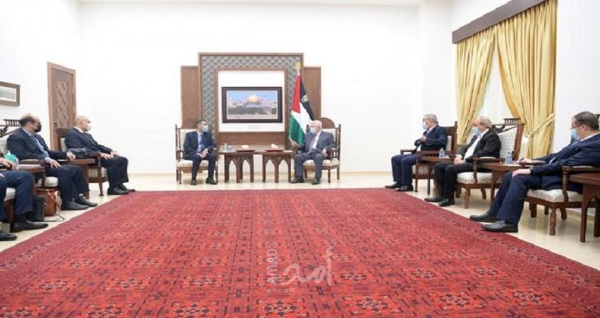 تفاصيل اجتماع الرئيس عباس بالوفد الأمني المصري
