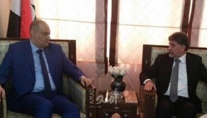 السفير عبد الهادي يطلع وزير الإعلام السوري على آخر مستجدات القضية الفلسطينية