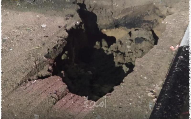 بلدية غزة: هبوط كبير بشارع الوحدة المتضرر في عدوان مايو الأخير
