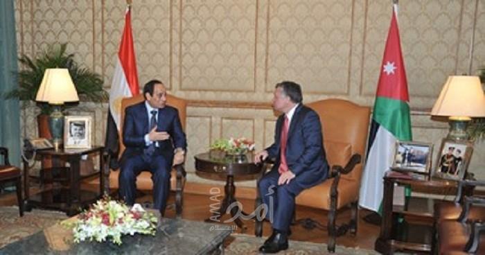 الرئيس المصري يستقبل الملك عبد الله الثانى