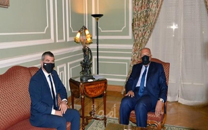 سامح وأشكنازي بحثا إحياء مسار السلام والبناء على وقف إطلاق النار في قطاع غزة