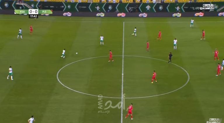 منتخب فلسطين يتلقى هزيمة بخماسية نظيفة من السعودية - فيديو