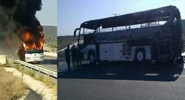 تعرف على سبب احتراق حافلة وفاق سطيف الجزائرى