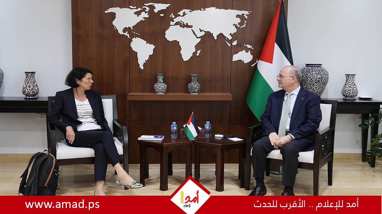 مصطفى يبحث مع مبعوثة هولندا مضاعفة الجهود لإدخال المساعدات والضغط لفتح المزيد من المعابر