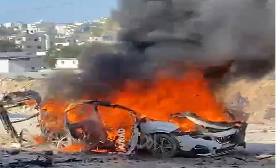 طولكرم: جيش الاحتلال يغتال شابين بقصف سيارة في مخيم نور شمس- فيديو