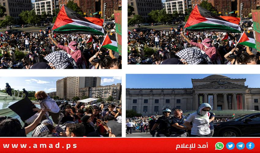نيويورك: محتجون مؤيدون لفلسطين يحتلون أجزاء من متحف بروكلين- صور