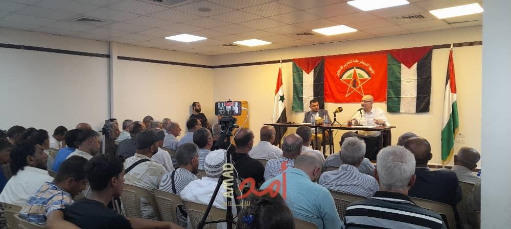 فهد سليمان: نخوض حرب إستنزاف ستشكل نتائجها عنصراً رئيسياً في رسم نهاية الحرب ضد إسرائيل 