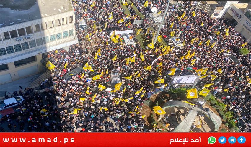 الخليل: فتح تنظم مسيرة جماهيرية  دعما الأجهزة الأمنية - فيديو