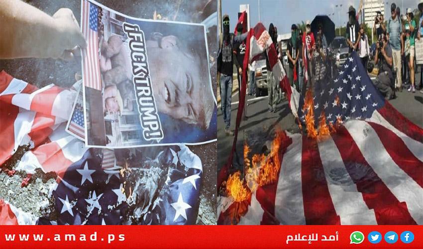 بنما: مظاهرات واسعة ومحتجون يحرقون صور ترامب وعلم أمريكا- فيديو