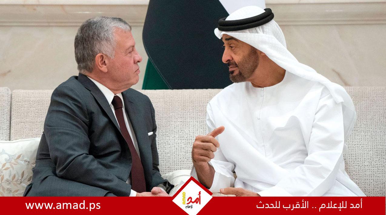الملك عبد الله وبن زايد يشددان على ضرورة الوقف الفوري للحرب على غزة وإدامة تدفق المساعدات