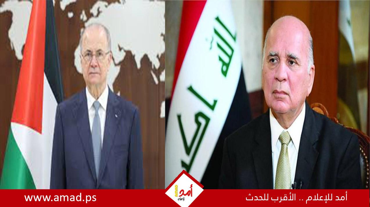 مصطفى يبحث مع وزير الخارجية العراقي مستجدات الأوضاع في فلسطين