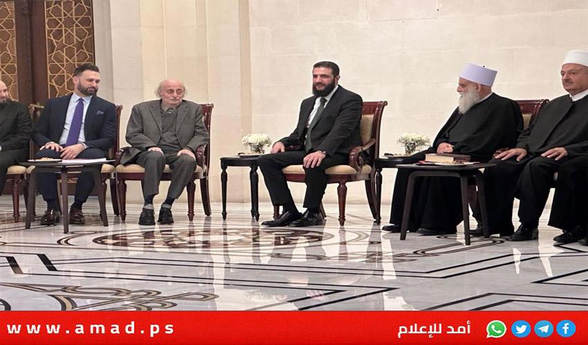 محدث -جنبلاط يلتتقي الشرع في دمشق: الطريق طويل- فيديو