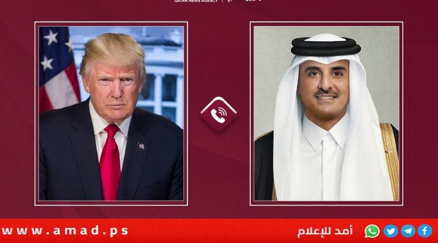 أمير قطر يعرب لترامب القدرة على التوصل إلى "تسوية عادلة" حسب خطته