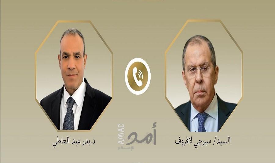 عبد العاطي ولافروف يبحثان الوضع الإقليمي وخطة مصر لإعمار غزة