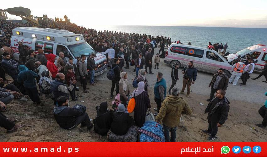 فتح شارع الرشيد و طريق صلاح الدين وبدء عودة سكان غزة نحو الشمال- فيديو