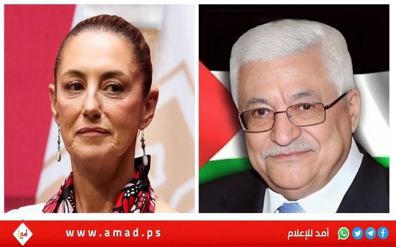 الرئيس عباس يهنئ كلاوديا شينباوم بانتخابها رئيسة للمكسيك