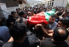 جماهير طوباس تشيع جثمان صلاح صوافطة عقب استشهاده متأثرًا بإصابته برصاص الاحتلال
