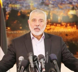 نص كلمة رئيس المكتب السياسي لحركة حماس إسماعيل هنية لمركز الزيتونة للدراسات