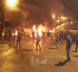 قوات الاحتلال تتسبب باحتراق منزل وتصيب العشرات بالاختناق في سلوان