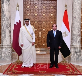 الرئيس السيسي يتلقى اتصالا هاتفيا من أمير قطر