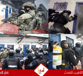 قوات القمع تقتحم أقسام (3،2،1) في "جلبوع" وسط حالة من التوتر