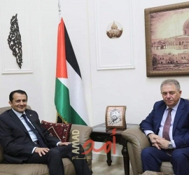 السفير دبور يستقبل سفير دولة قطر في لبنان ويطلعه على الأوضاع في فلسطين