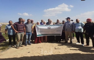 العمل الزراعي ينظم وقفة تضامنية مع المزارعين شمال غزة