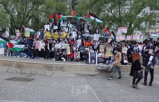 تظاهرة في نيويورك تنديدا بالعدوان الإسرائيلي على الشعب الفلسطيني