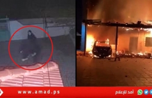 مستوطنون إرهابيون يحرقون منزل ومركبات فلسطينية في رام الله- فيديو وصور