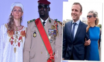 فيديو لماكرون برفقة زوجة رئيس غينيا يثير الجدل..واتهام روسيا بترويجه