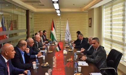 المالكي يلتقي مجلس إدارة اتحاد جمعيات رجال الأعمال الفلسطينيين