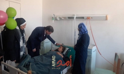السفير عبد الهادي يزور متضرري الزلزال والمصابين في مشفى تشرين باللاذقية