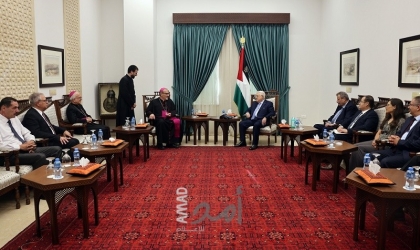 "الرئيس عباس" يستقبل بطريرك القدس للاتين "الكاردينال بيتسابالا"