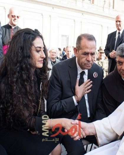 عائلة شيرين أبو عاقلة تلتقي البابا فرانسيس