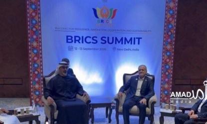 لقاء بين الرئيس الإيراني وولي عهد أبوظبي على هامش قمة بريكس في الهند