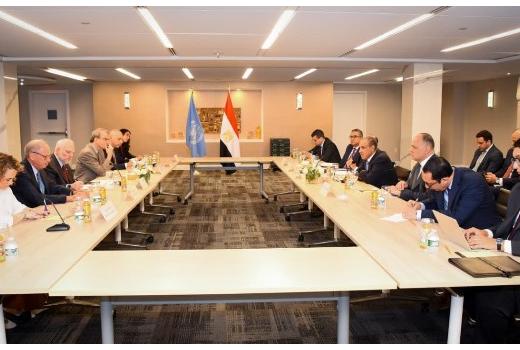 عبد العاطي لوفد المنظمات اليهودية الأمريكية: نرفض أية محاولات لتهجير الفلسطينيين